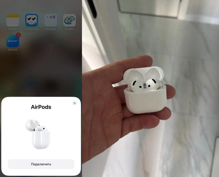 Фото беспроводных TWS-наушников  Apple Airpods 4 ANC